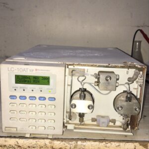 Refurbished Shimadzu LC-10AT VP HPLC pump with dual plunger system for high pressure liquid chromatography